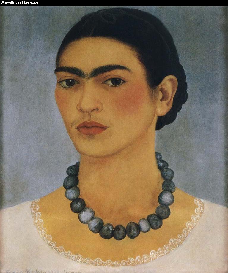 Frida Kahlo The self-portrait of wore the necklace